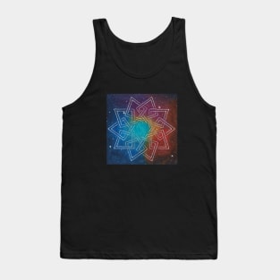 Lagoon Nebula galaxy star pattern watercolor Tank Top